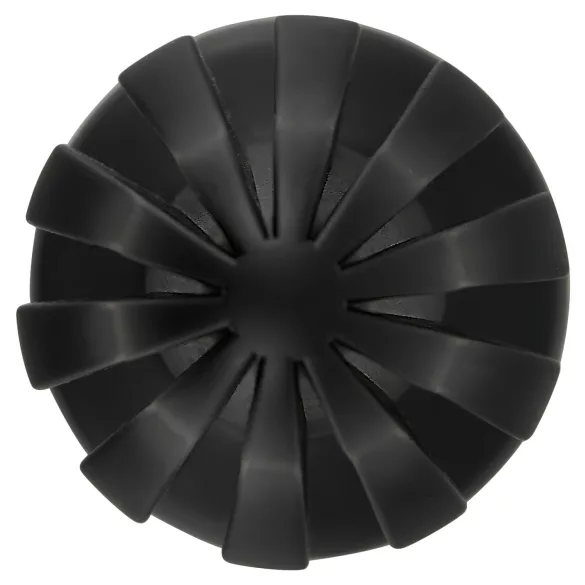 ANOS - riflet myk buttplug - 7 cm (svart)