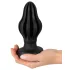 ANOS - riflet myk buttplug - 7 cm (svart)