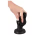 ANOS - riflet myk buttplug - 7 cm (svart)