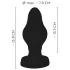 ANOS - riflet myk buttplug - 7 cm (svart)