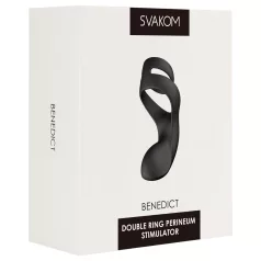   Svakom Benedict - svart vibrerende penisring med perineumstimulator