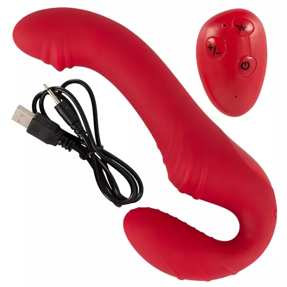 You2Toys Strapless - trådløs, festbar vibrator (rød)