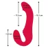 You2Toys Strapless - trådløs, festbar vibrator (rød)