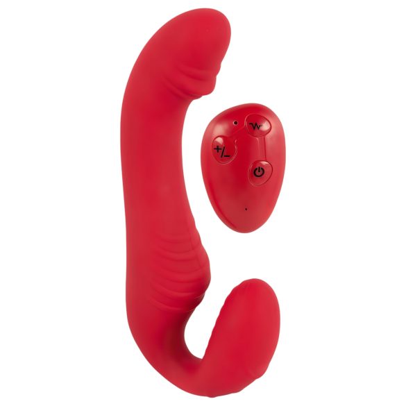 You2Toys Strapless - trådløs, festbar vibrator (rød)