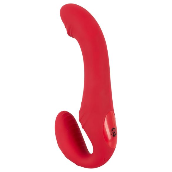 You2Toys Strapless - trådløs, festbar vibrator (rød)