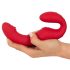 You2Toys Strapless - trådløs, festbar vibrator (rød)