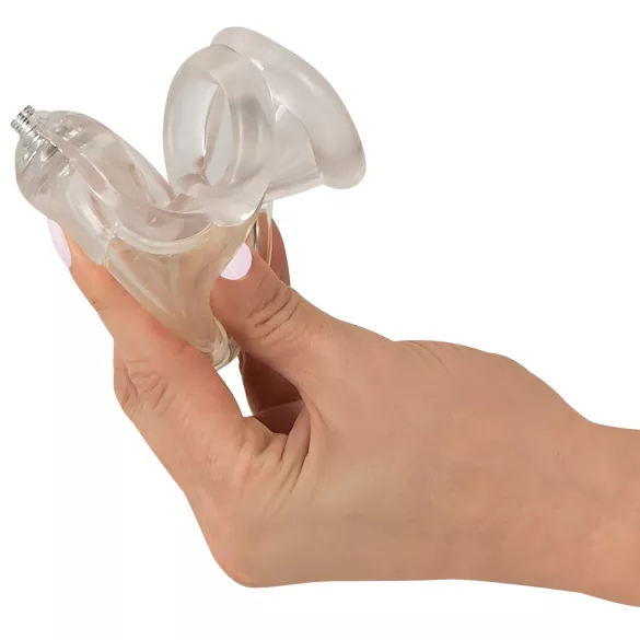 You2Toys Piss Play Sleeve - Penisforlenger med dreneringsrør (gjennomsiktig)
