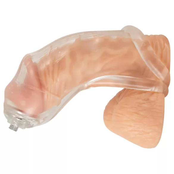 You2Toys Piss Play Sleeve - Penisforlenger med dreneringsrør (gjennomsiktig)