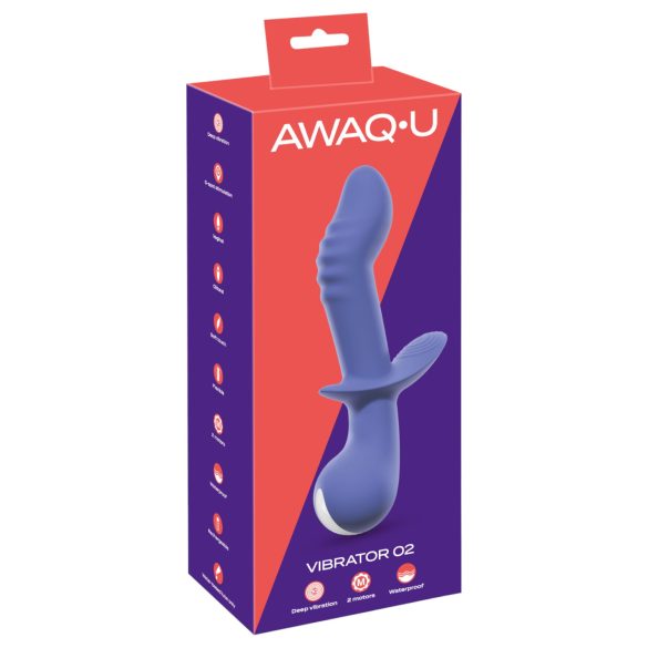 AWAQ.U 2 - oppladbar G-punktvibrator med 2 motorer (lilla)