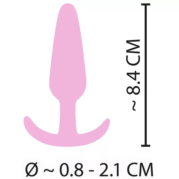 Cuties Mini Butt Plug - silikon analplugg (rosa, 2,1 cm)