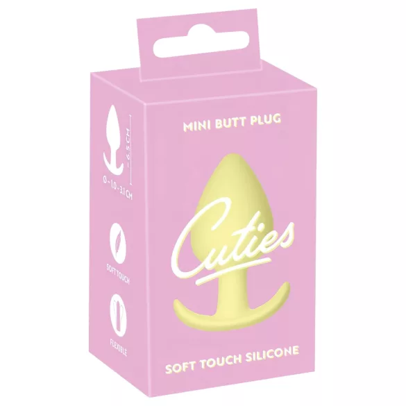 Cuties Mini-Buttplug - silikon analplugg (gul, 3,1 cm)