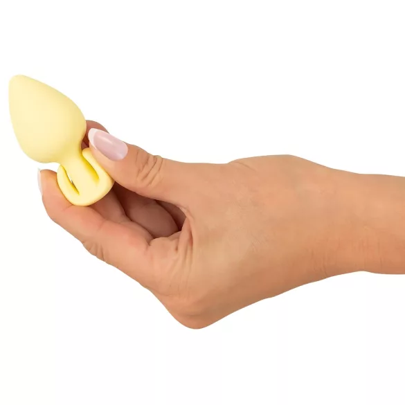 Cuties Mini-Buttplug - silikon analplugg (gul, 3,1 cm)