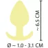Cuties Mini-Buttplug - silikon analplugg (gul, 3,1 cm)