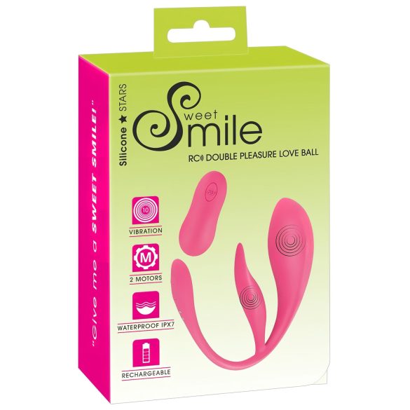 SMILE - trådløst vibrerende egg med radio (rosa)