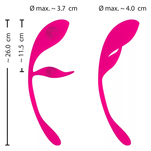 SMILE - trådløst vibrerende egg med radio (rosa)