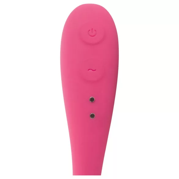 SMILE - bærbart, oppladbart vibrerende radiostyrt egg (rosa)