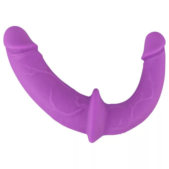 SMILE - dobbelt strap-on m/underkant (lilla-svart)