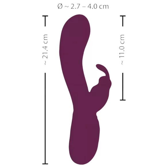 SMILE - trådløs vibrator med 3 motorer og klitorisstimulator (lilla)