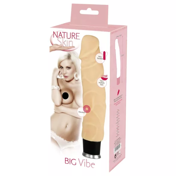 Nature Skin - realistisk vibrator - naturtro (23cm)