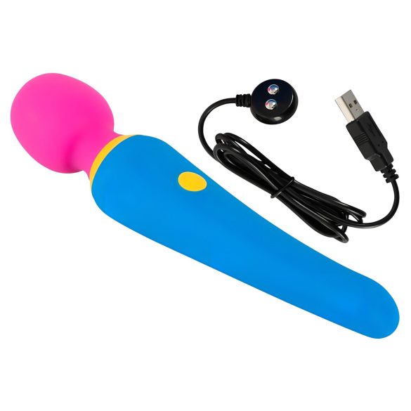 You2Toys fargerik - vanntett massasjevibrator med oppladbar batteri