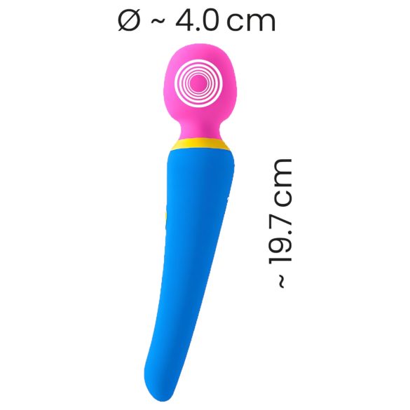 You2Toys fargerik - vanntett massasjevibrator med oppladbar batteri