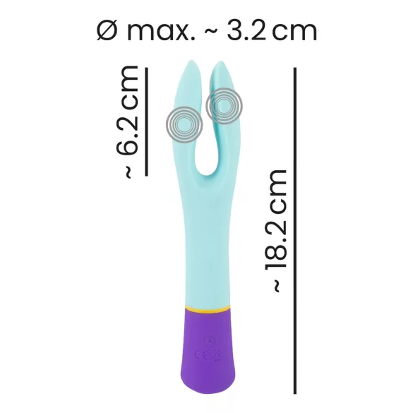 You2Toys fargerik - oppladbar, vanntett 2-motors vibrator