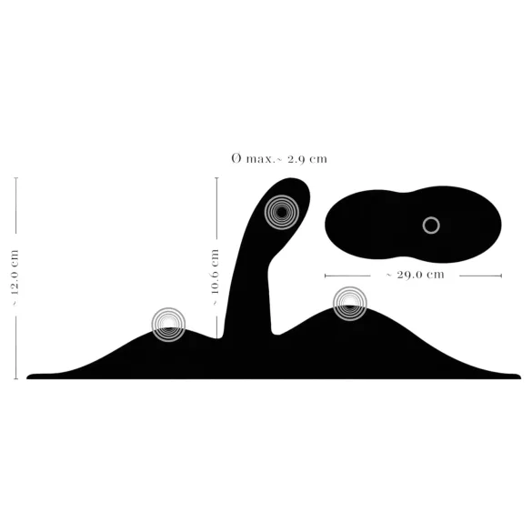 VibePad 3 - trådløs, oppladbar G-punktpute vibrator (svart)