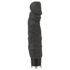 Nature Skin - realistisk vibrator - svart (22 cm)