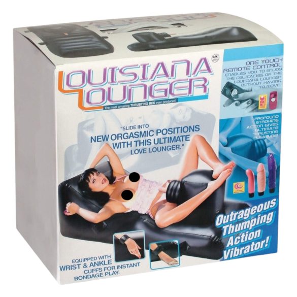 Louisiana Lounger - Sexmaskin med innebygd vibrator (svart)