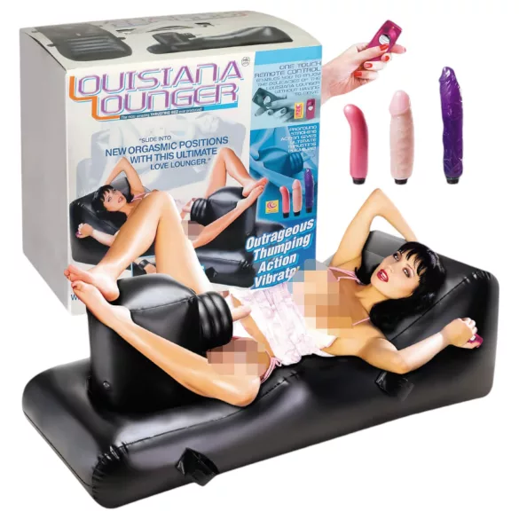 NMC - Louisiana Lounger - sexmaskin med innebygd vibrator (svart)