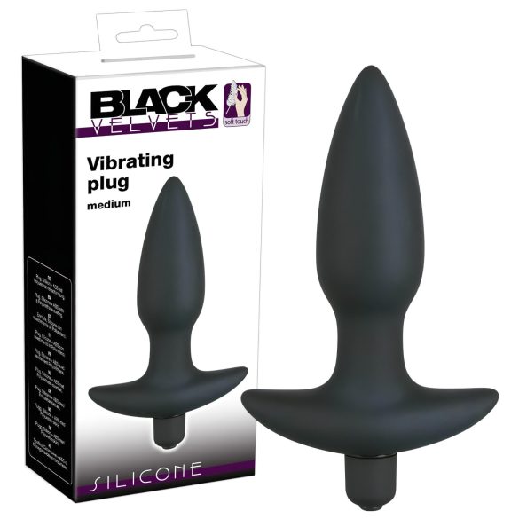 Black Velvet analplugg m/vibrering - medium