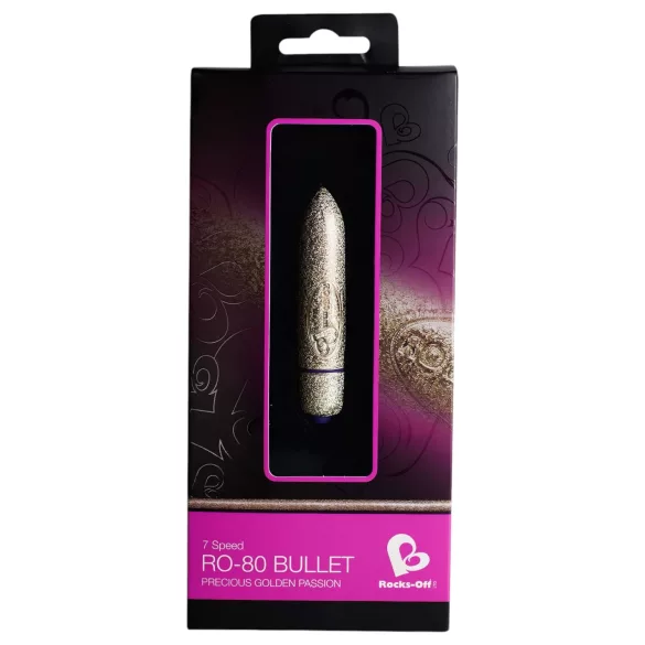 RO-80mm - Liten leppestiftvibrator (7 rytmer) - Gull