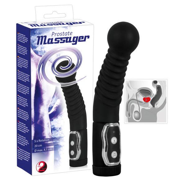 You2Toys - Prostatamassasjeapparat - roterende prostata vibrator (svart)
