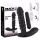 Svart Fløyel riflet vibrator - medium (svart)