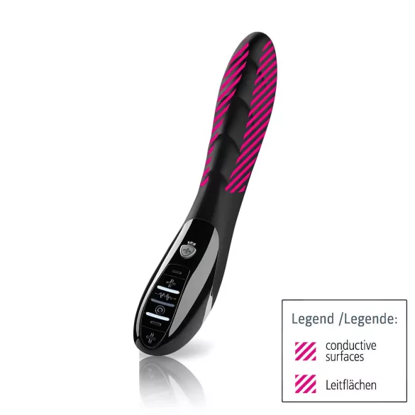 mystim Sizzling Simon - elektro-stimulerende vibrator (svart)