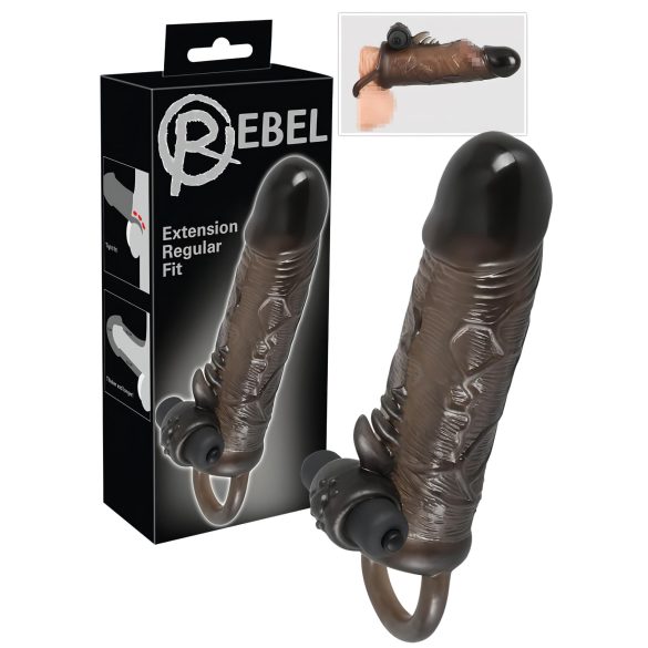 Rebel Regular - vibrerende penisforlengelse (19 cm)