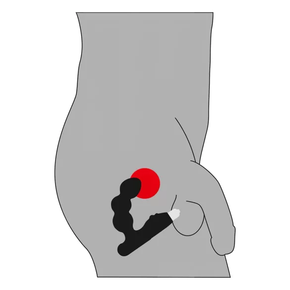 Rebel - kuleformet prostata-vibrator (svart)