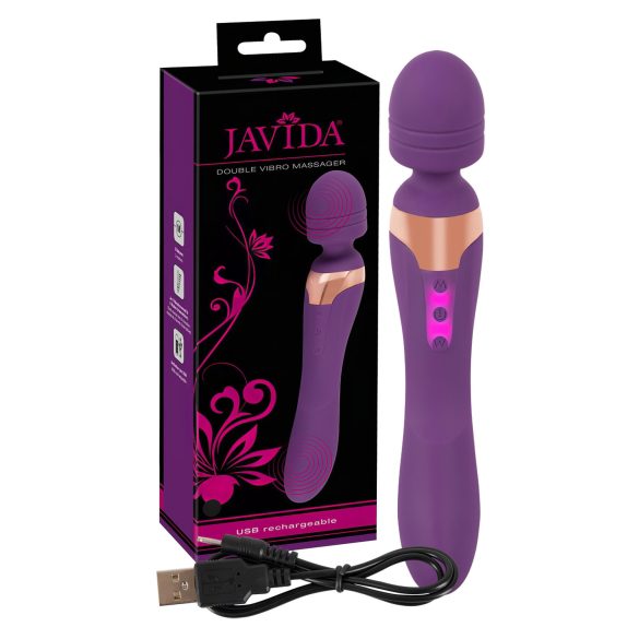 Javida Double - massasjevibrator (lilla)