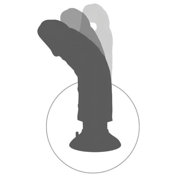 King Cock 9 sugekoppvibrator (23 cm) - naturlig