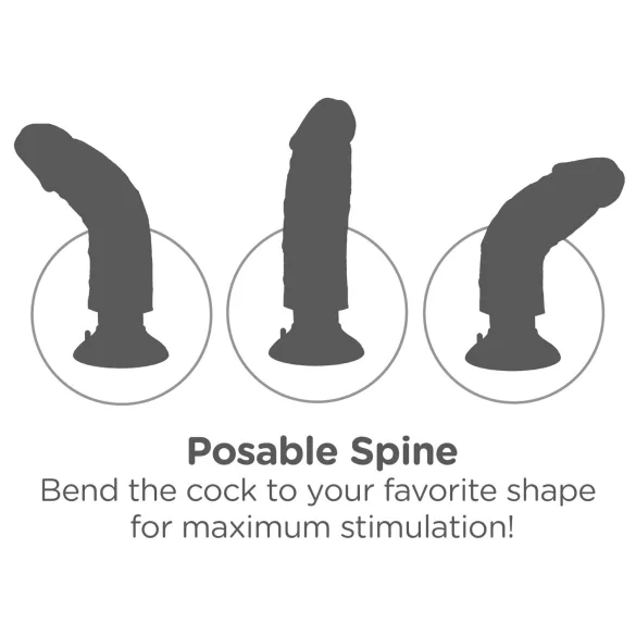 King Cock 10 sugekoppvibrator (25 cm) - naturtro