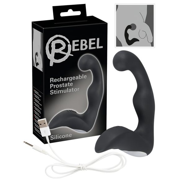 Rebel - oppladbar prostata vibrator (svart)