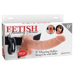 Fetish Strap-on 9 - festbar vibrerende (naturlig)