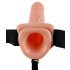 Fetisj Strap-on 7 - festet vibrator (naturlig)