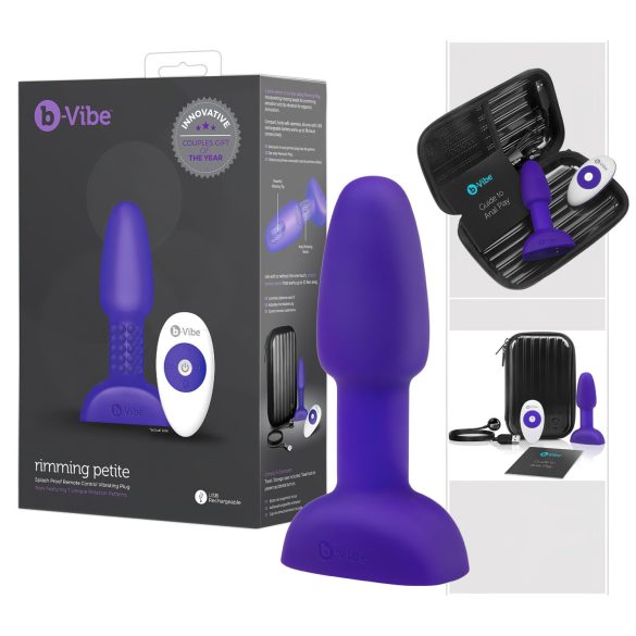 b-Vibe Rimming - roterende perlevibrator for bakdøra (lilla)