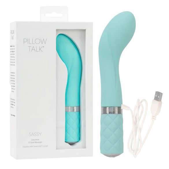 Pillow Talk Sassy - oppladbar G-punktvibrator (turkis)