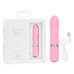 Pillow Talk Flirty - oppladbar rosa stavvibrator