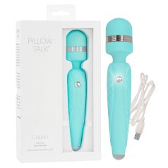 Pillow Talk Cheeky Wand - oppladbar massasjestav (turkis)