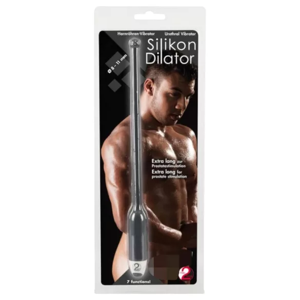 You2Toys DILATOR - silikon, vibrerende dilator - svart (8-11mm)