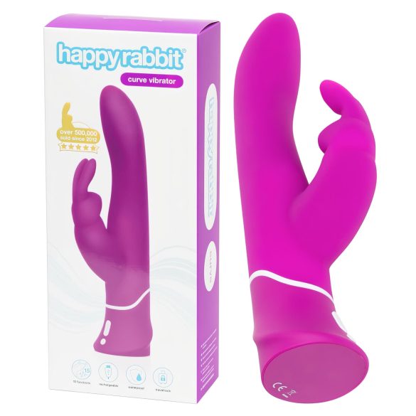 Happyrabbit Curve - vanntett klitorisvibrator med arm (lilla)