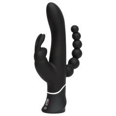   Happyrabbit Triple - oppladbar klitoris- og analvibrator (sort)